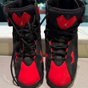 Jordan Kids Black and Red Sneakers